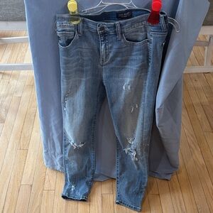 Judy Blue Women's Distressed Skinny Jeans in Medium Blue Wash